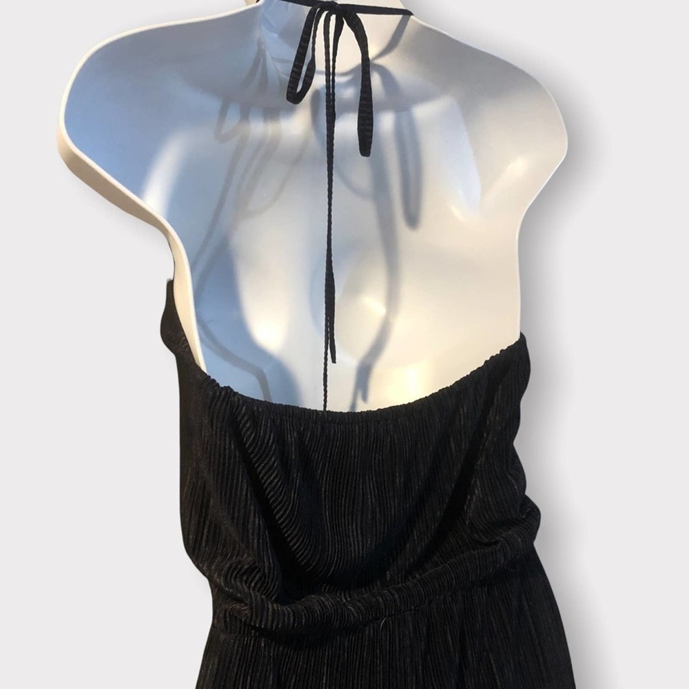 19 Cooper Nordstrom NWT black pleated halter jumpsuit Size small - Picture 8 of 8